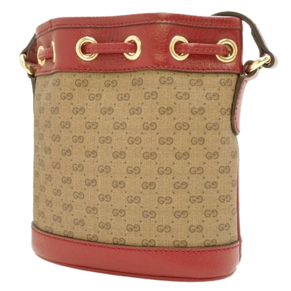 Gucci Mini Gg Supreme Doraemon Bucket Leather Shoulder Bag Beige - Picture 2 of 7